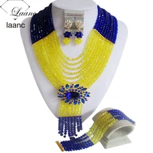 Последние Африканские свадебные бусы в нигерийском стиле, Африканский бисер, ювелирный набор,, ABF703