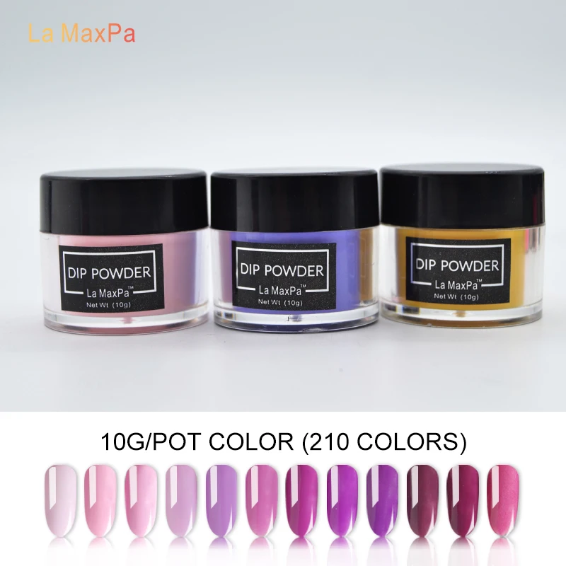 LaMaxPa French White Dipping Powder No Lamp Cure Nails Dip Powder Clear