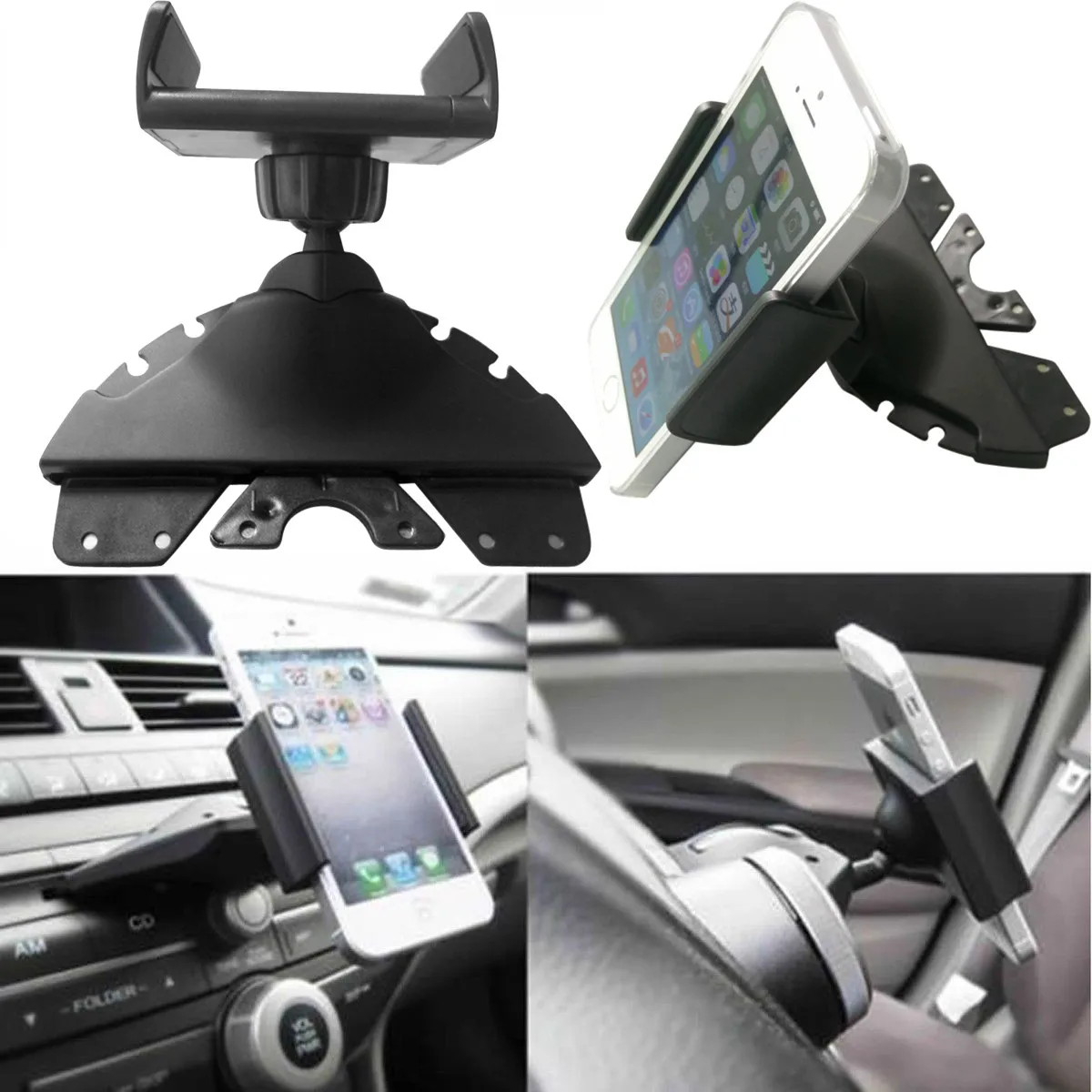 Buy Car styling Universal 360 Car CD Slot Holder