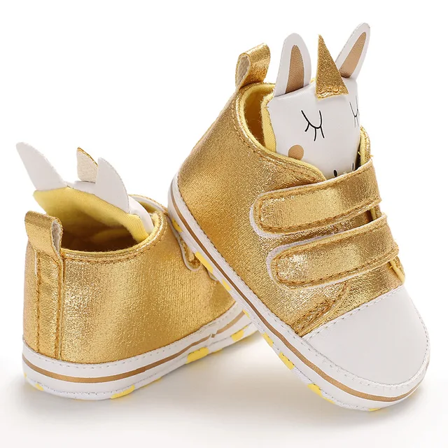 2018 Baby Unicorn Shoes for Girls Crib Shoes Infant Prewalker Anti slip