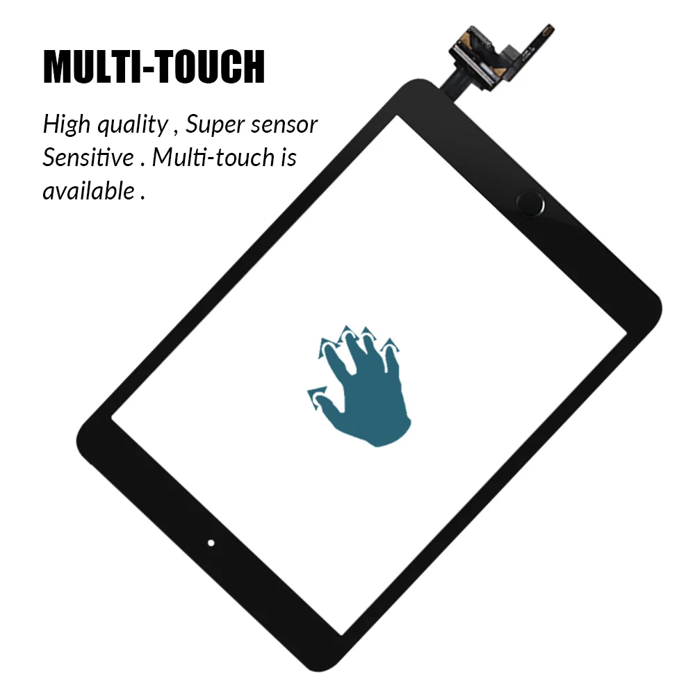 Ipad touch screen panel ipad touch screen glass panel ipad touch screen glass Touchscreen For iPad Mini 3 Mini3 Touch Glass Screen Digitizer Home Button With IC Conector For iPad mini 3 A1599 A1600 A1601