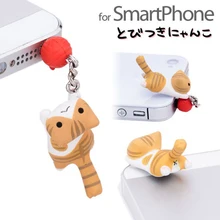 wholesale kpop kawaii original quality Chi’s cat headset Anti dust plug for cell phone ks cute anime ear jack earphone cap