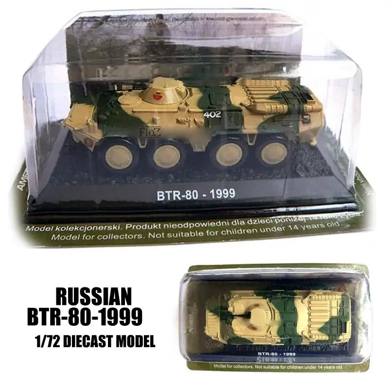 RUSSIAN BTR-80-1999 1/72 DIECAST MODEL FINISHED TANK AMER |
