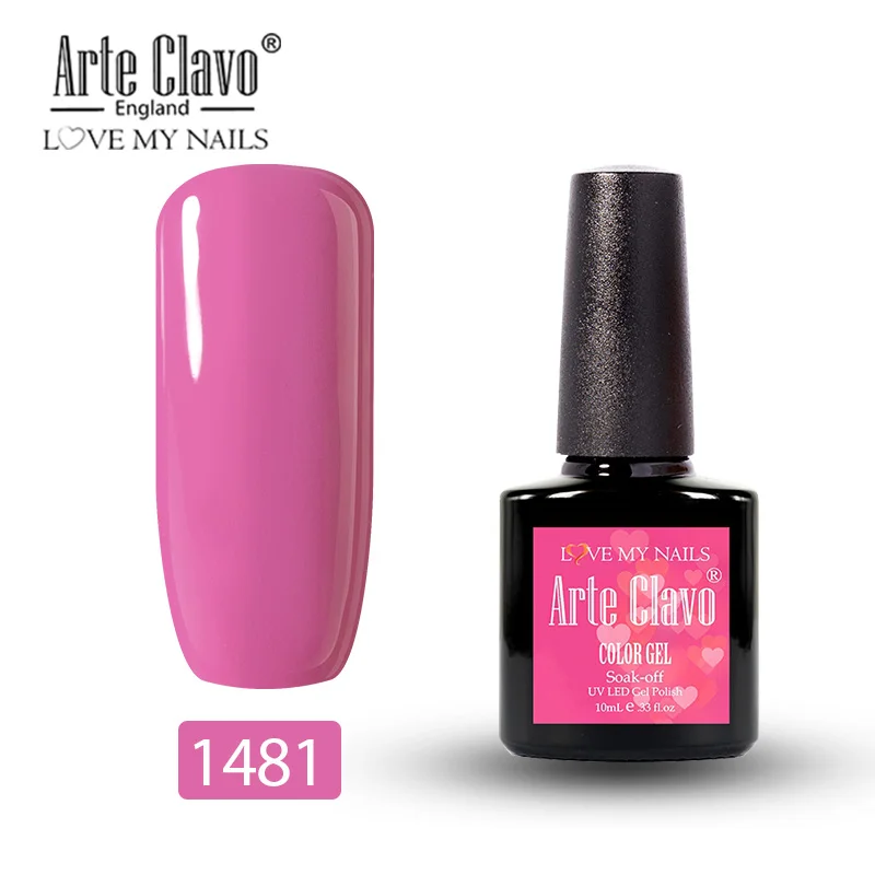 Arte Clavo, 10 мл, верхнее покрытие, Гель-лак, матовое верхнее покрытие, длительное покрытие, Гель-лак для ногтей, впитываемый, тусклый, матовый, поверхность, гель для ногтей - Цвет: 1481