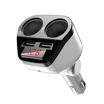 

12V 24V Car Charger USB 3.4A 120W Power 2 Auto Cigarette Lighter Socket Splitter Adapter with LED Display for iPhone Android