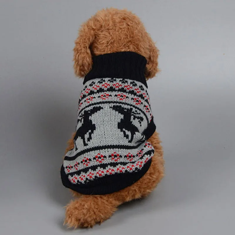 Свитер для собаки, для Питомца Кошка маленькая собака вязаная одежда Рождественский олень собака костюм зимний щенок одежда трикотаж для холодной погоды