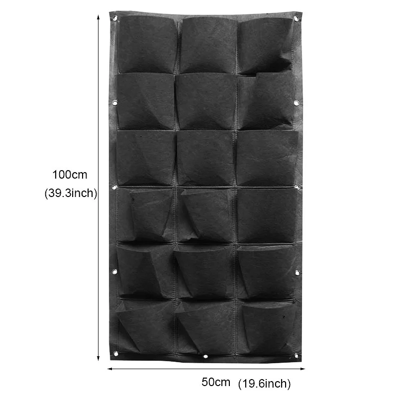 Настенные подвесные посадочные сумки, товары для дома, много карманов, черная сумка для выращивания растений, вертикальная садовая сумка для овощей, садовая сумка