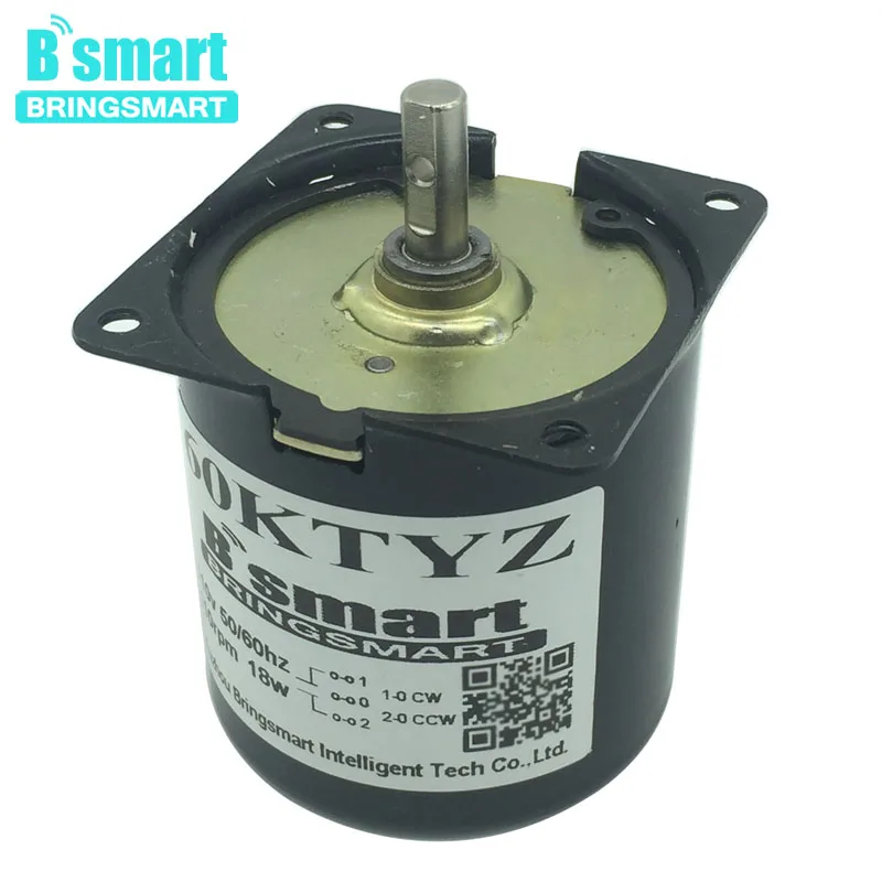 Bringsmart AC Smll двигатель 110 В 220 60KTYZ синхронный постоянный магнит с высоким крутящим