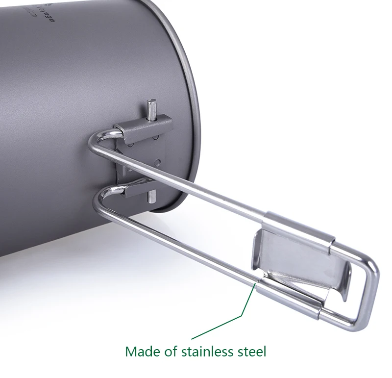 Безграничный Вояж титановый горшок с крышкой складной ручкой Сверхлегкий поилка для кемпинга кухонная посуда кухонная утварь