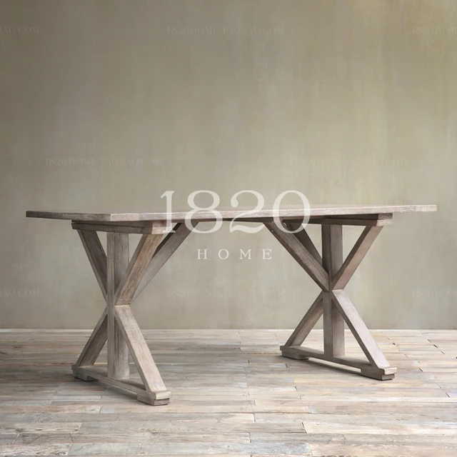 Imported Wood Long Table French Country Style Mediterranean Garden Imported Wood Long Table French Country Style Mediterranean Garden Patio Furniture Teak Legs