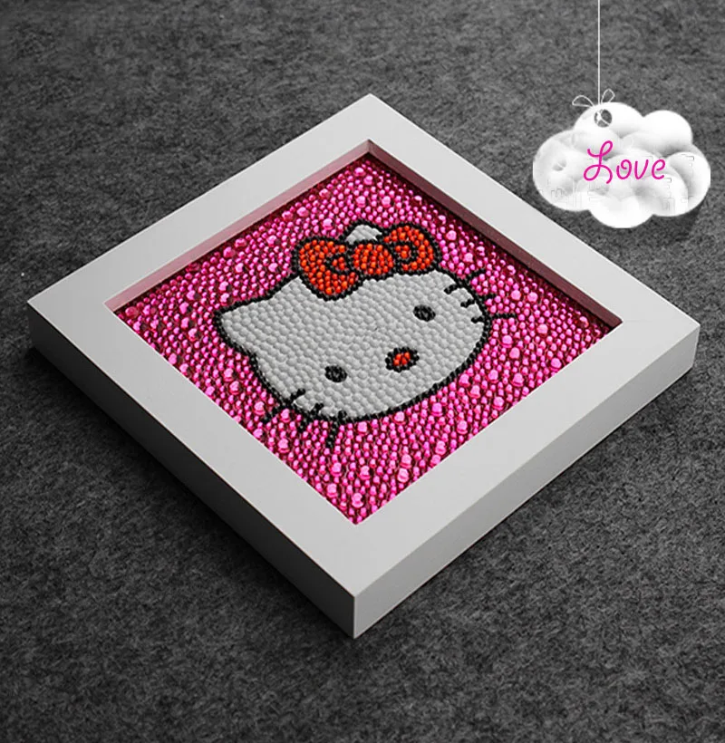 

Diamond Painting For Kids Lovely Kitty Cat 15*15CM Diy 5D Diamond Painting Diamond Embroidery Full Diamonds kits kid's Handmade