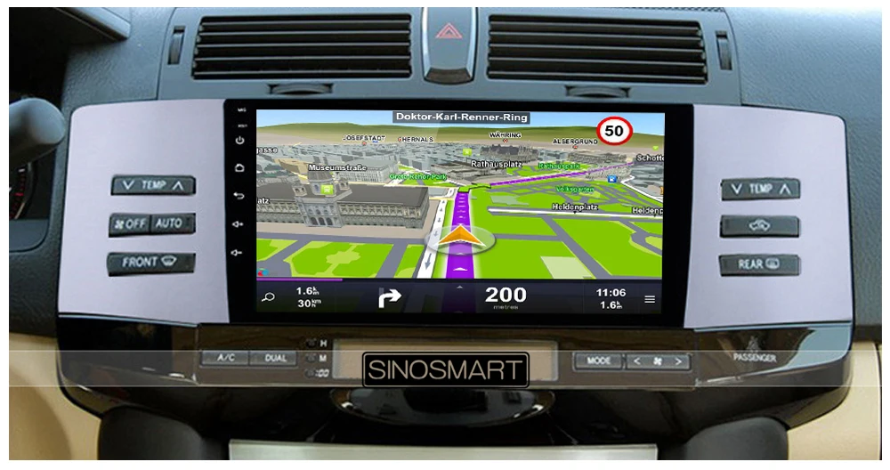 Sale SINOSMART 2.5D IPS 1G/2G/4G Optional  Android 8.1 2Din Car Radio  GPS Navigation Player for Toyota Old REIZ Mark 2005-2009 3