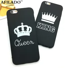 Marca de moda rainha do rei tpu macio ultra fino de volta capas para iphone 6 6 s 5 5S SE de Silicone Casos de Telefone de Luxo Crown Magro Shell