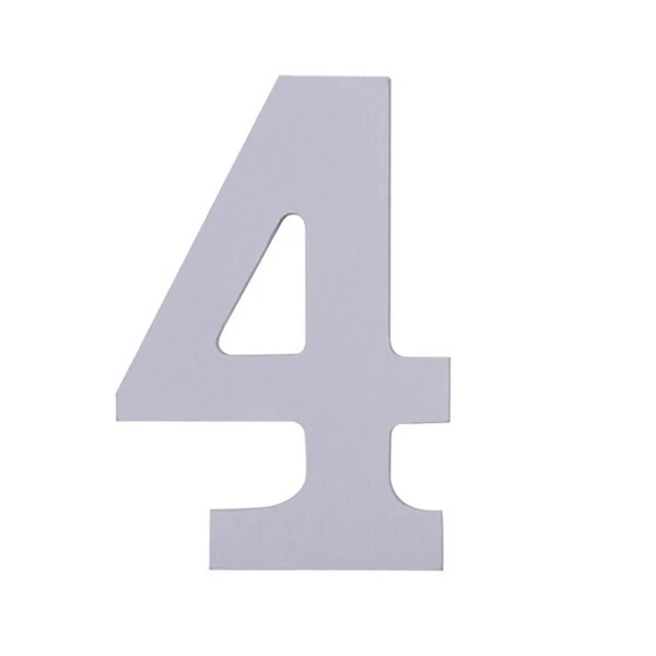 Pure White Number Four Furnishing Articles Digital Shape Household Wedding Birthday Decoration
