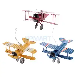 Коллекционная модель самолета металла биплан самолет игрушка строка висячие украшения