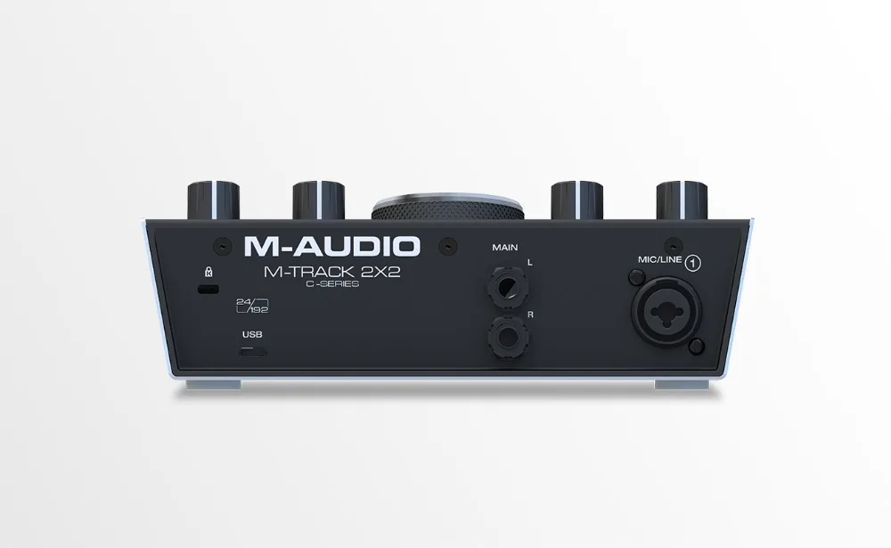 M-AUDIO M-Track 2x2 Профессиональная звуковая карта USB аудио интерфейс внешняя компьютерная звуковая карта 24 бит/192 кГц USB2.0 type-C