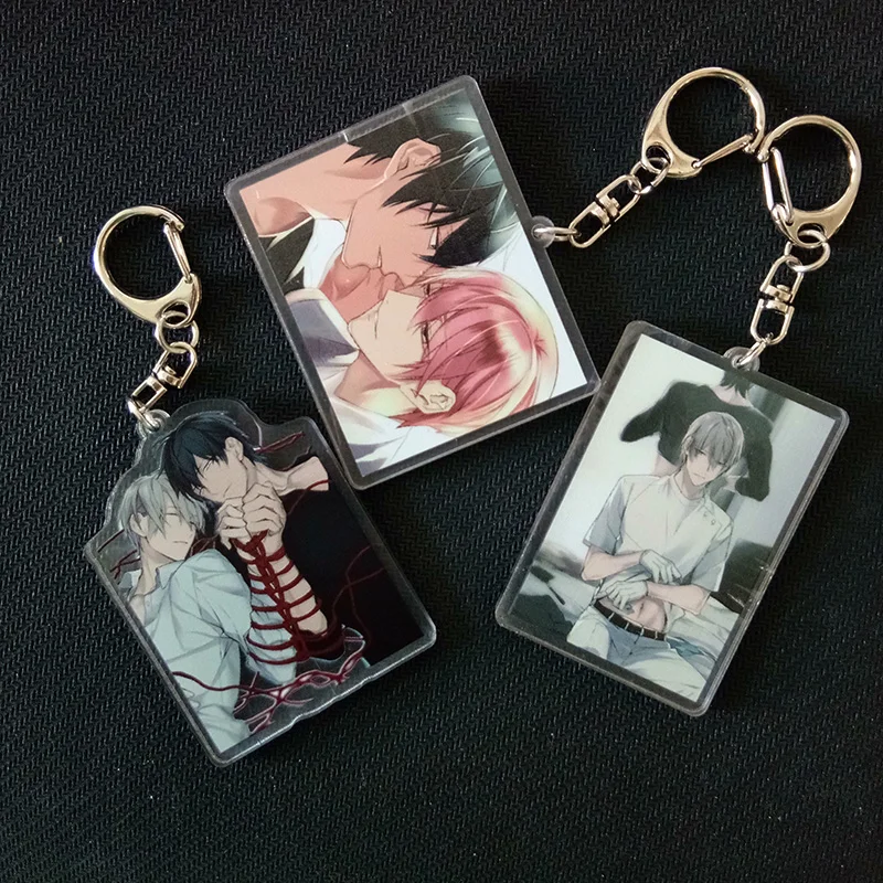 

6cm Fujoshi FansTen Count 10 Count RIHITO TSHIROTANI Tadaomi Keychain Keyring Pendant Bag Key Holder Keychain Square Keychain