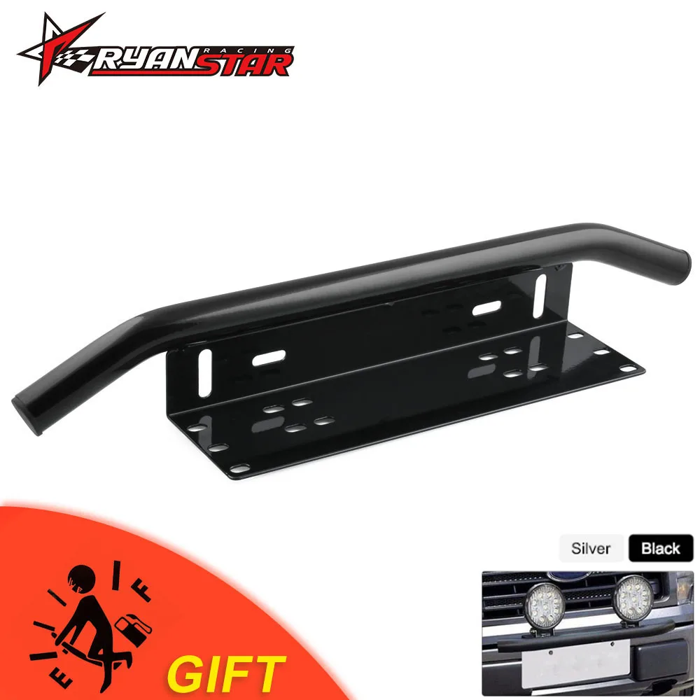 

Universal Aluminum Bull Bar Front Bumper License Plate Tail Light Mount Bracket Holder Offroad Light Bar LPF008