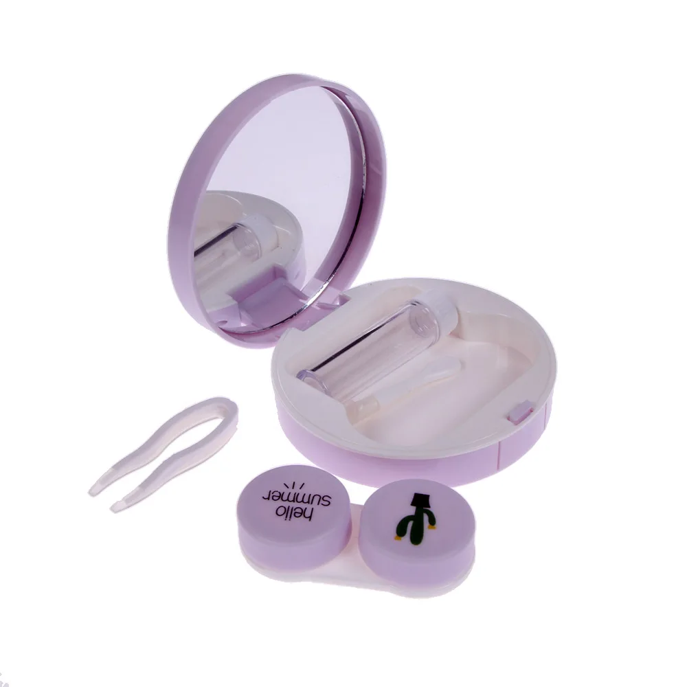1 шт цветной Фламинго кейс для контактных линз контейнер для линз контактные линзы очиститель линзы дорожный зеркальный дорожный набор очки чехол s