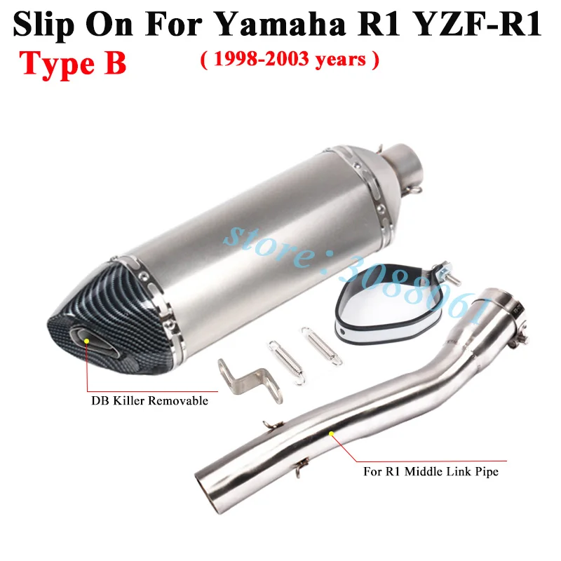 Слипоны для мотоцикла Yamaha R1 YZF 1998 2003 модифицированный глушитель выхлопных газов