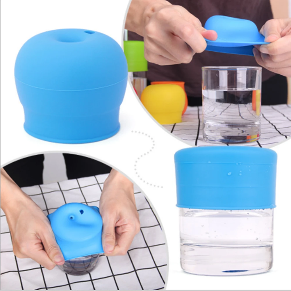 

Creative Silicone Kids Baby Sippy Lids Reuseable Silicone Stretchable Leakproof Cup for Kids Water Bottle Kitchen Accessories