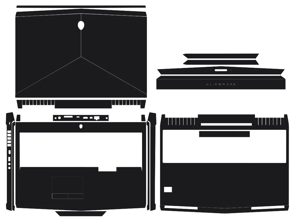 Матовая блестящая наклейка для ноутбука KH защитный чехол Alienware 17 R4 ALW17C 3 дюйма без