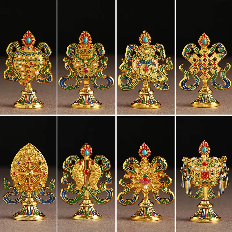Multi DharmaObjects Tibetan Supplies Glass Tea Light Candle Holder 8 Lucky Symbols Multi DharmaObjects Tibetan Supplies Glass Tea Light Candle Holder 8 Lucky Symbols