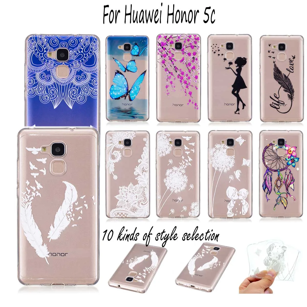 New Arrival UITRA THIN HIGH QUALITY FOR Huawei Honor 5c PHONE CASE SILICONE RUBBER PROTECTIVE SKIN SOFT GEL TPU IMD COVER |