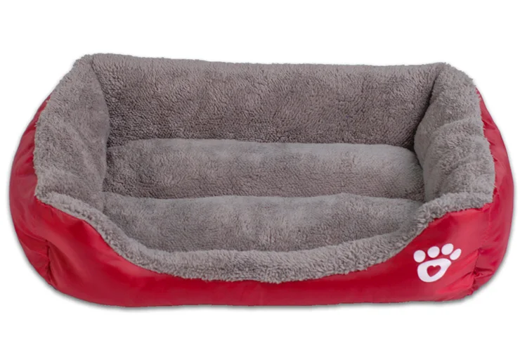 cheap S 3XL 9 Colors Paw Pet Sofa Dog Beds Waterproof Bottom Soft Fleece Warm Cat Bed House Petshop Dropshipping