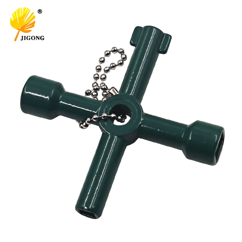 4 Way Service Utility Key 4In1 Universal Cross Key Plumber Keys Triangle For Gas Electric Meter