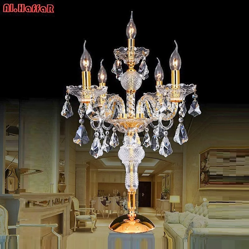 Modern crystal table lamp for living room beside bed luxury crystal table lamp modern american K9 luxury crystal decoration lamp