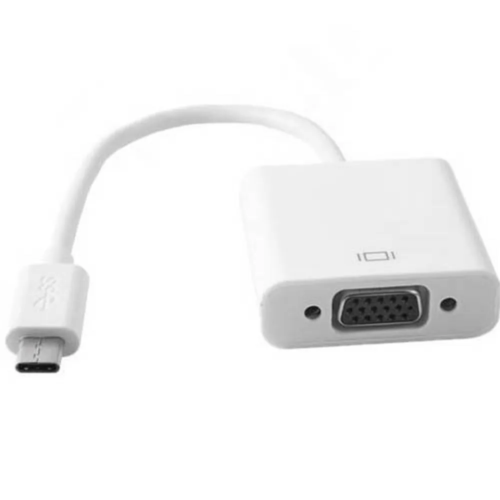 

USB 3.1 Type-C to VGA 1080P Adapter Conversion Cable - White