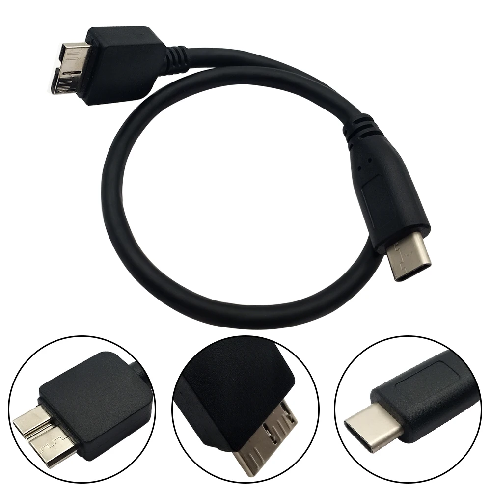 

DANSPEED Male to Male M/M USB 2.0 Micro BM to USB 3.1 Type C Charging Data Cable Connector Cord Lengh 25cm