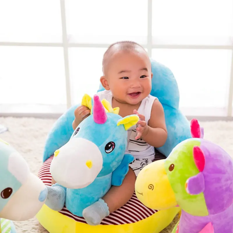 

Cartoon animalws Unicorn plush toys sitting baby seat home sofa wrap pure learn soft nursing cotton plush Cushion pillow