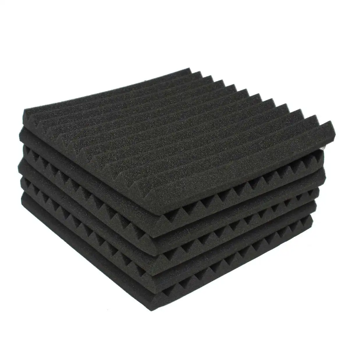 

12Pcs 12" x 12" Soundproofing Foam Acoustic Foam Sound Treatment Studio Room Absorption Wedge Tiles Foam Treatment Studio Room
