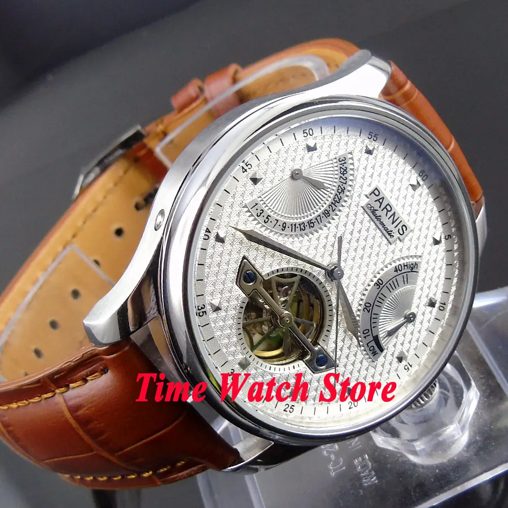 Модные мужские часы Parnis 43 мм с функцией автоматического движения|wristwatch mens|wristwatch