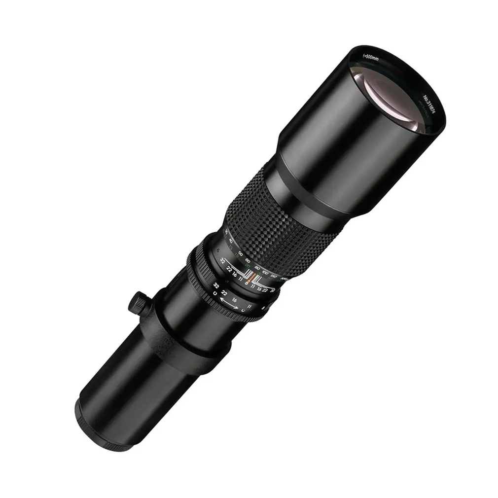

High-Power 500mm f/8 Manual Telephoto Lens for T3, T3i, T4i, T5, T5i, T6, T7 T6i, 6D, 7D, 7D II Digital SLR Camera