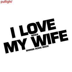 I Love My Wife Sticker/ Decal - Funny Beer Cave Alcohol VB Bar Car Truck