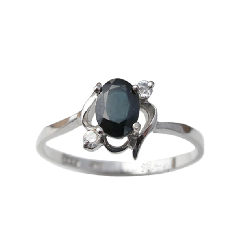 

Anillos Qi Xuan_Dark Blue Stone Luxury Rings_Fashion Ring_S925 Solid Silver Fashion Dark Blue Rings_Manufacturer Directly Sales