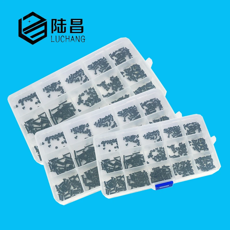 

luchang 300Pcs/Set Carbon Steel Cross Screws Laptop Screws Box Set Assortment Kit Repair Fastener Hardware