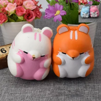 

Squeeze Hamster Squeeze Colorful Simulation Hamster Toy Slow Rising for Anti Stress Puzzle Anxiety Home Decoration 4 Styles