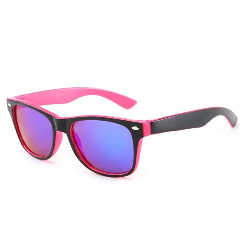 Крутые детские солнцезащитные очки для мальчиков и девочек, модные ПК с заклепками, квадратные детские солнцезащитные очки UV400
