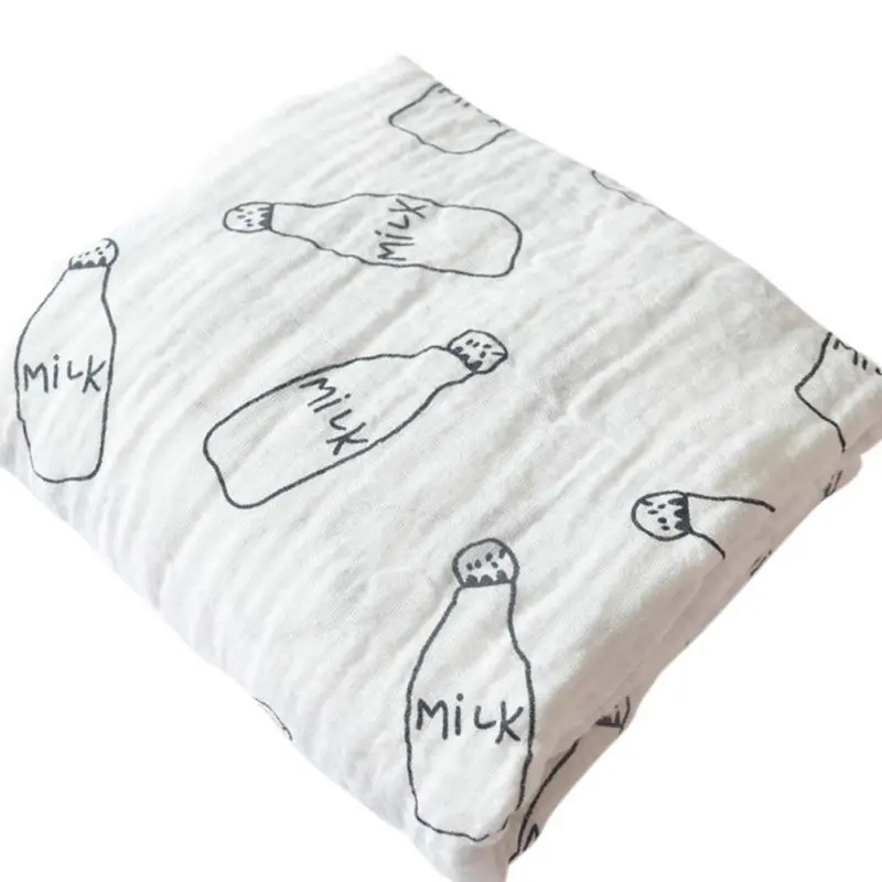 

Cute Super Warm 120x120cm Muslin Baby Toddler Cartoon Bedding Swaddling Warm BlanketNewborn Infant 100% Cotton Swaddle Towel