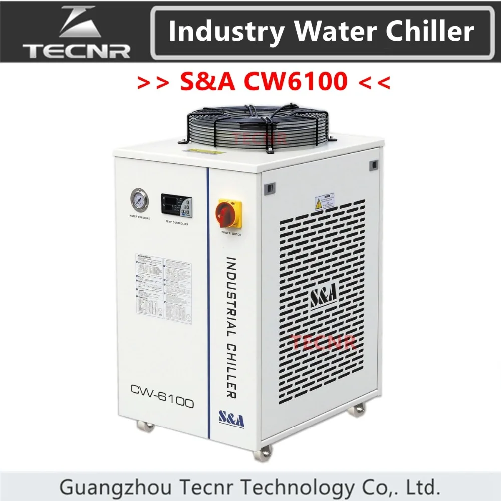 S & A Cw6100 Industriale Cool Water Chiller Per La Macchina Del Laser Di Raffreddamento 400W Co2 Tubo Del Laser 4200W Capacità