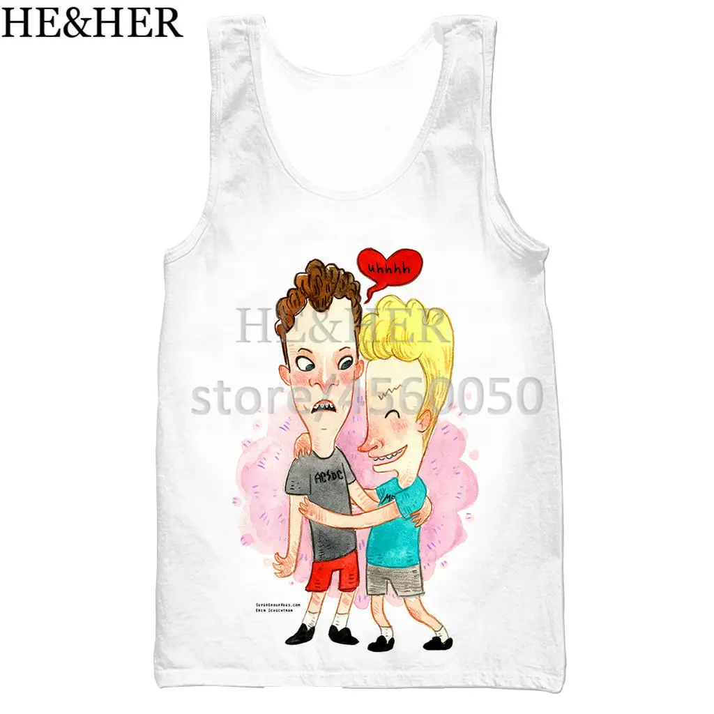 Beavis And Butthead, 3D принт, майка для мужчин, модная, крутая, летняя, майка, для работы, для мужчин, женщин, майки, Холтер, майка - Цвет: 05
