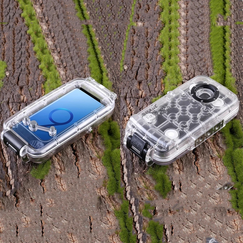 40 м/130 футов водонепроницаемый корпус телефона Дайвинг Корпус фото видеосъемка Высокое качество подводное покрытие чехол для samsung Galaxy S9/S9 - Цвет: S9 plus Transparent