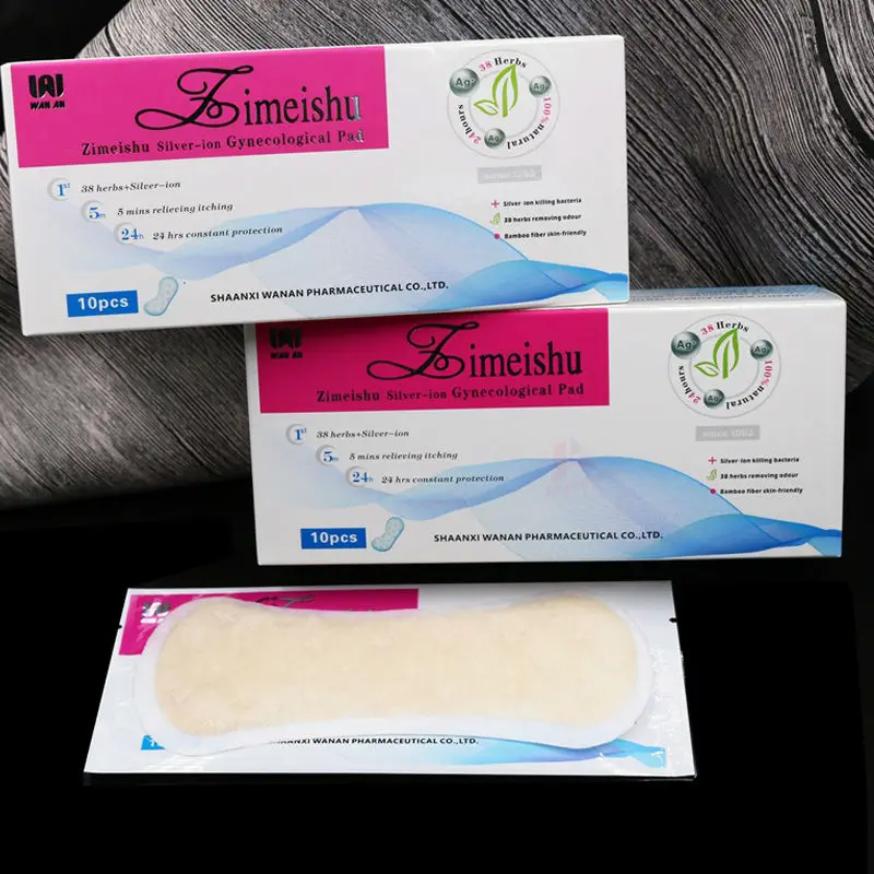 10 шт Zimeishu серебристо-ионные женские гигиенические лечебные подушечки гинекологическое лечение уход подушечки для облегчения зуда 38 трав подушечки, анион