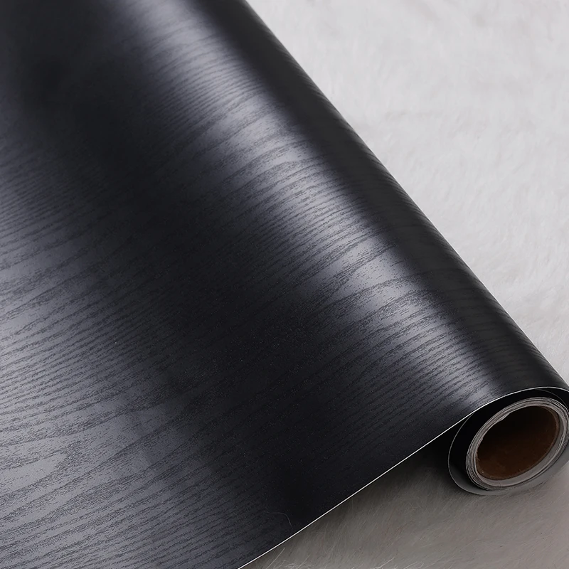 3M /5M Self Adhesive Black Wood Wall Sticker Furniture Decorative Film For Kitchen Cabinet Wardrobe Door Vinyl Wallpaper Decor 3M /5M Self Adhesive Black Wood Wall Sticker Furniture Decorative Film For Kitchen Cabinet Wardrobe Door Vinyl Wallpaper Decor