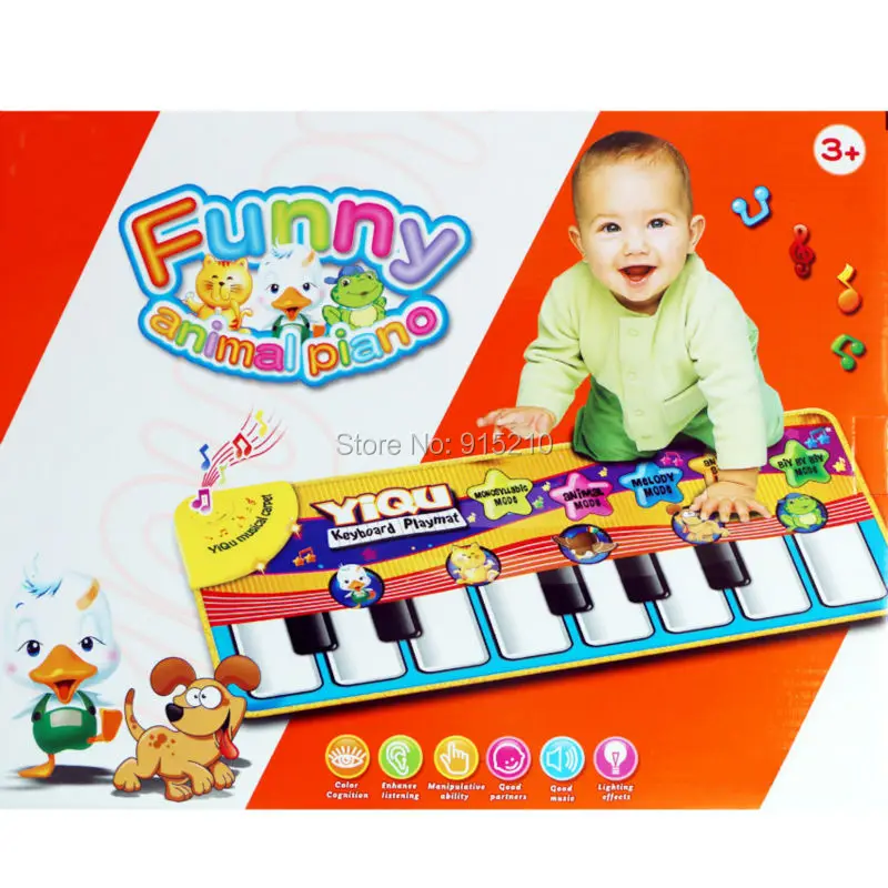 Baby Kids Touch Playmat Learn Singing Piano Keyboard Music Carpet Mat Blanket US