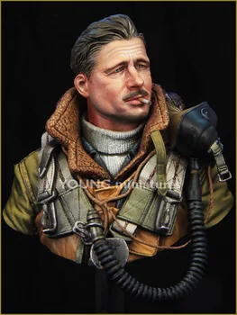 

DIY 1/10 BUST Resin Figure Model Kit Movie Characters Hand-held British Air Force Bombing Aviator Soldier X03